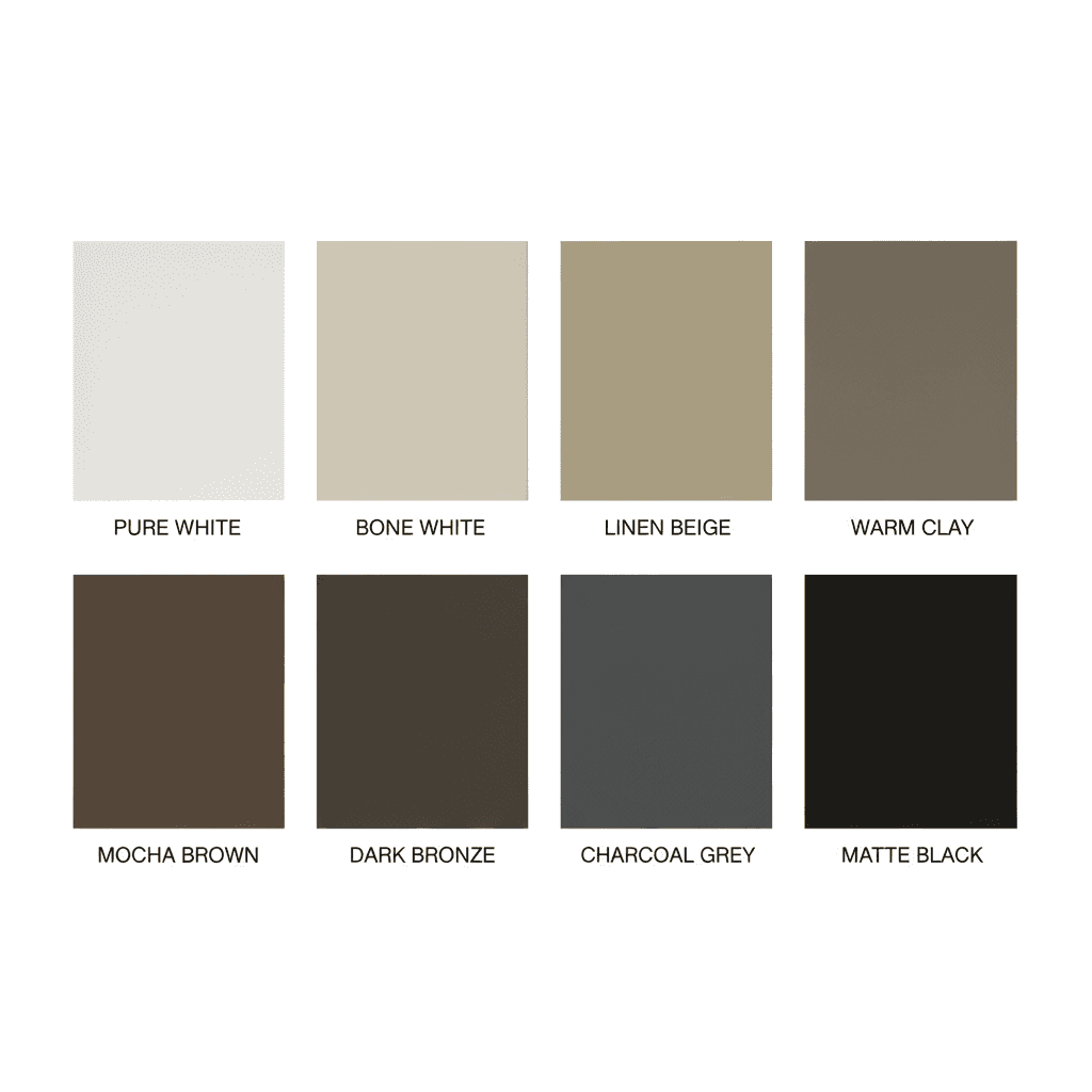 Complete color chart for soffit and fascia options