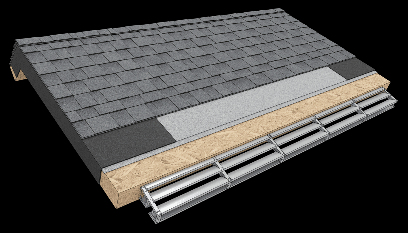Complete Roofing System 3D Cross-Section