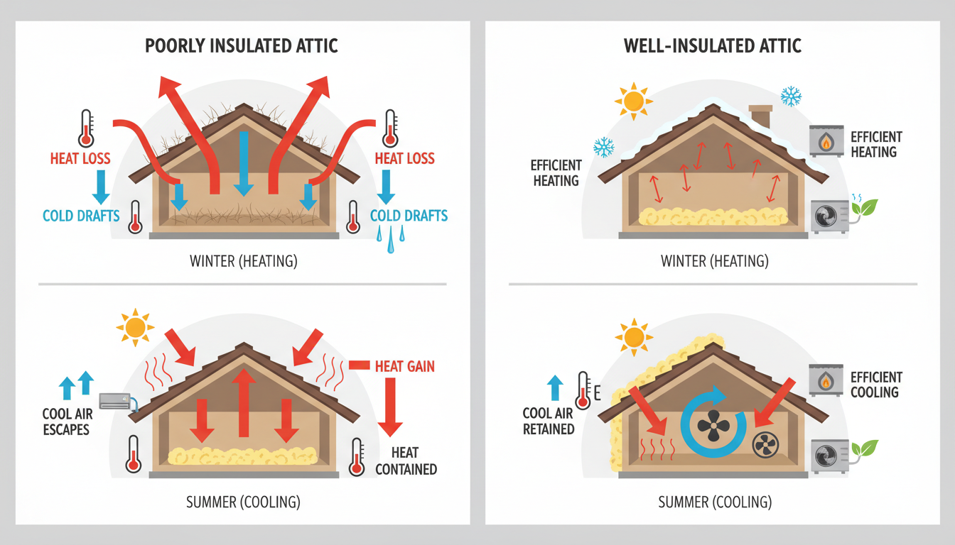 Cambridge heat flow visualization animation - Insulation thermal barrier performance