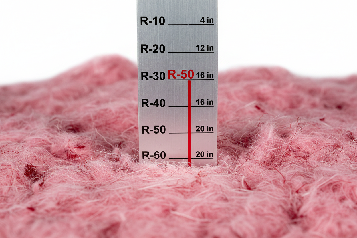 Cambridge insulation R-value depth measurement - Precise thermal resistance verification