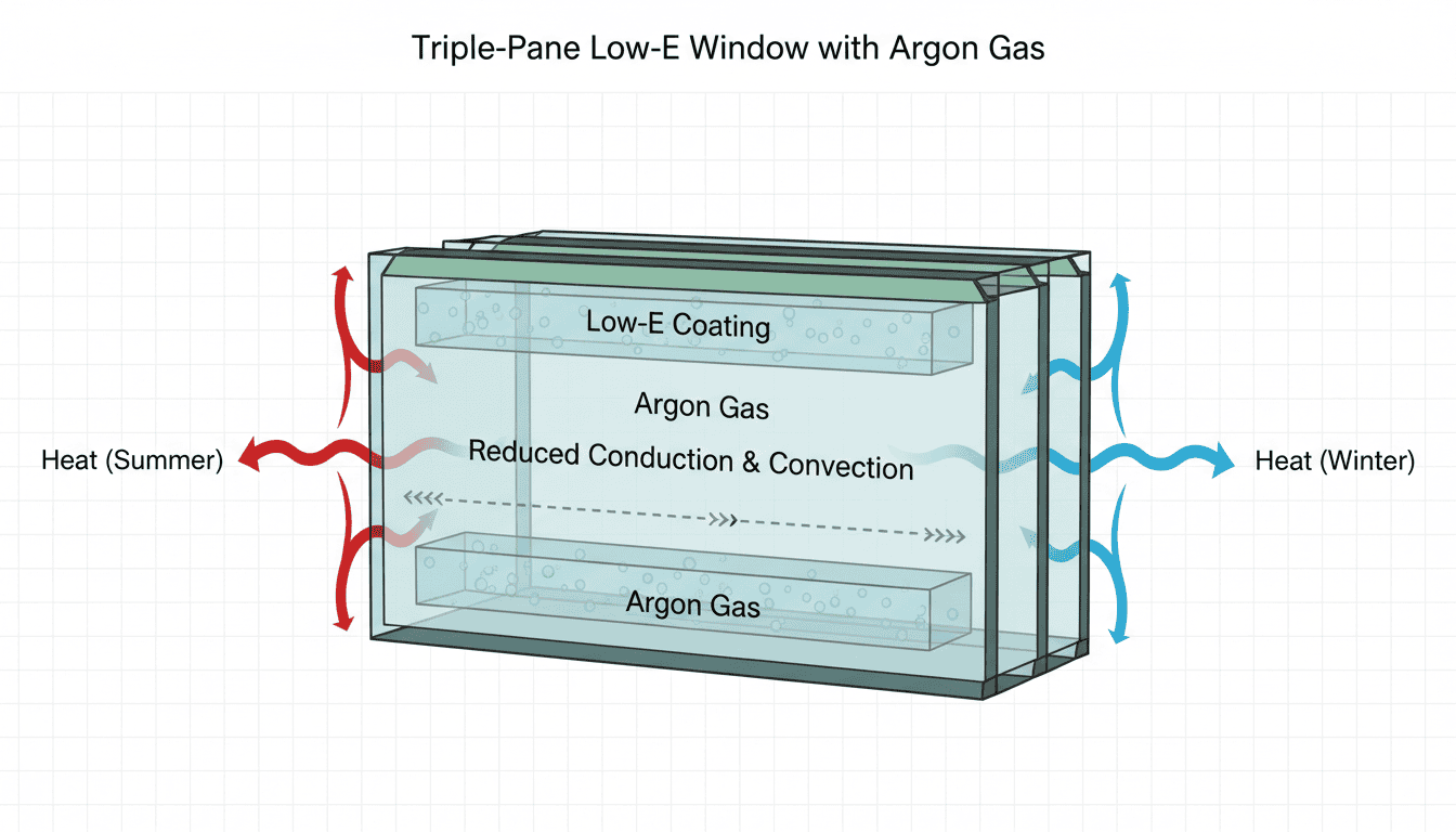 Triple-Pane Glass Energy Efficiency