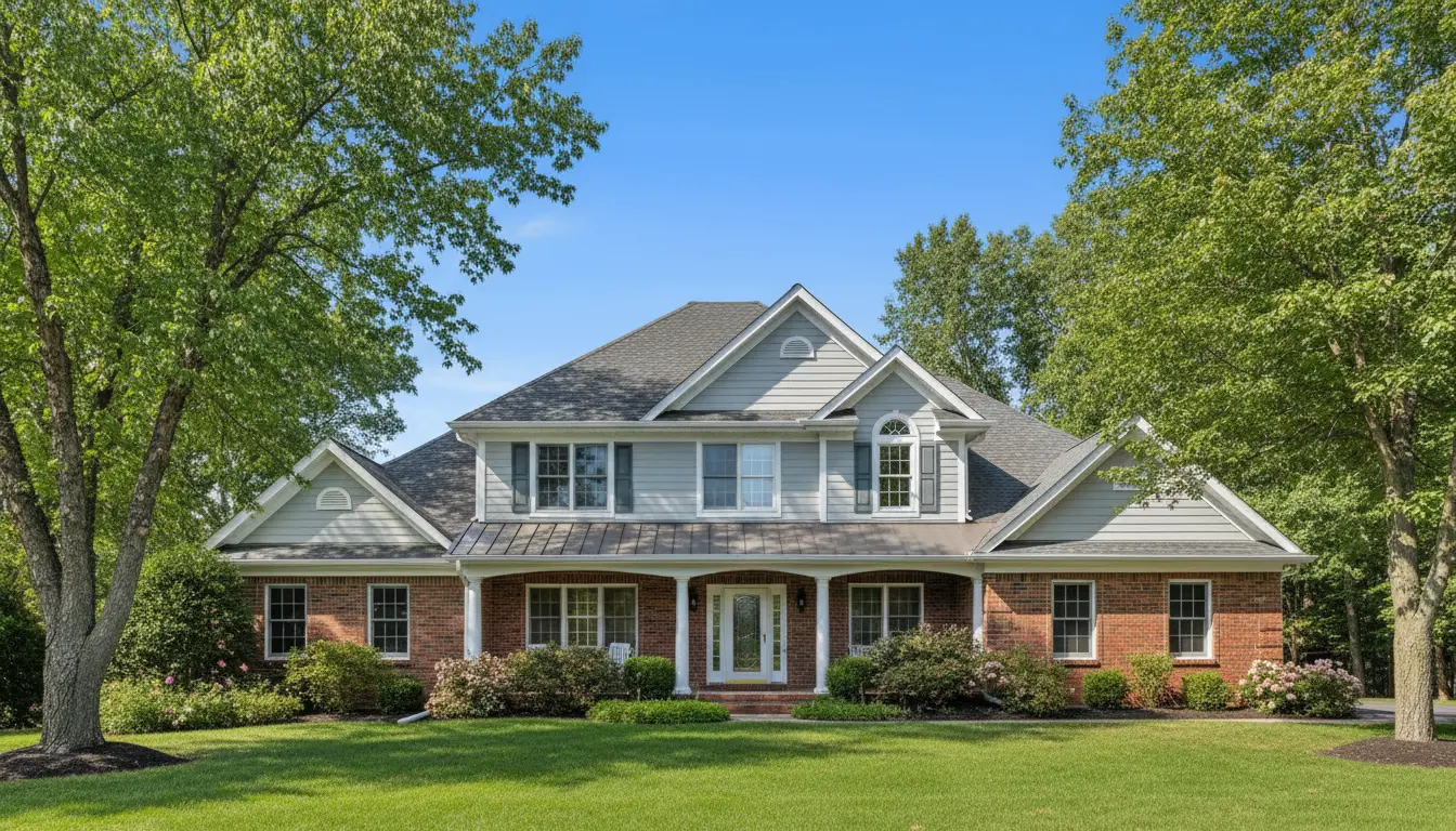 Complete soffit, fascia, and eavestrough installation on two-story home