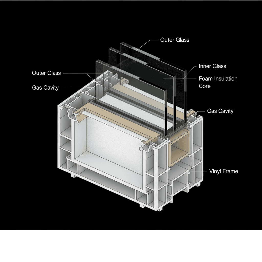 Triple-Pane Cross-Section