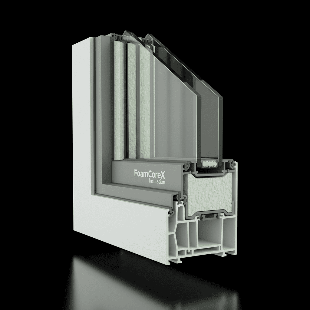 3D Window Frame Cross-Section