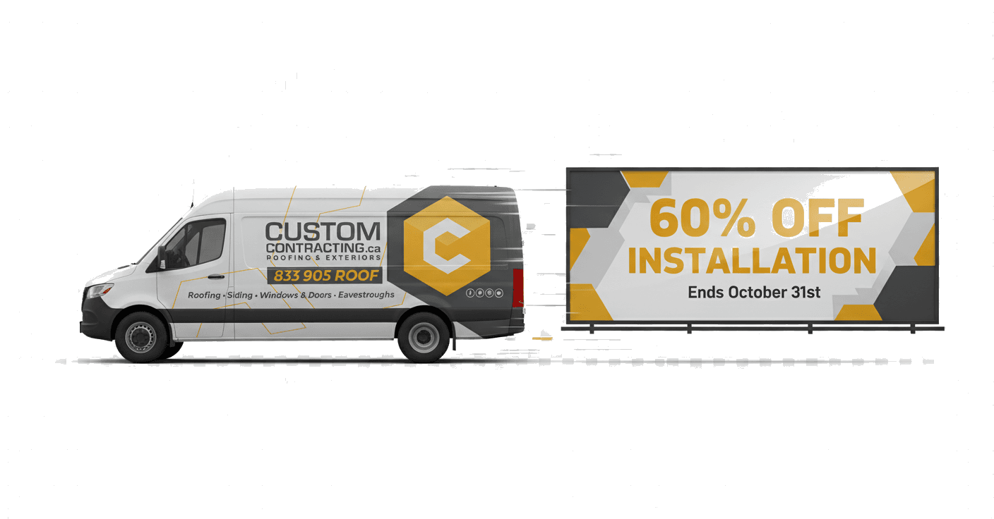 Custom Contracting Van with 60% OFF Billboard